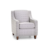 Casual Stationary Accent Chair with Tapered Legs