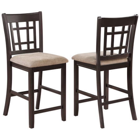 Wood Counter Height Dining Chair Tan and