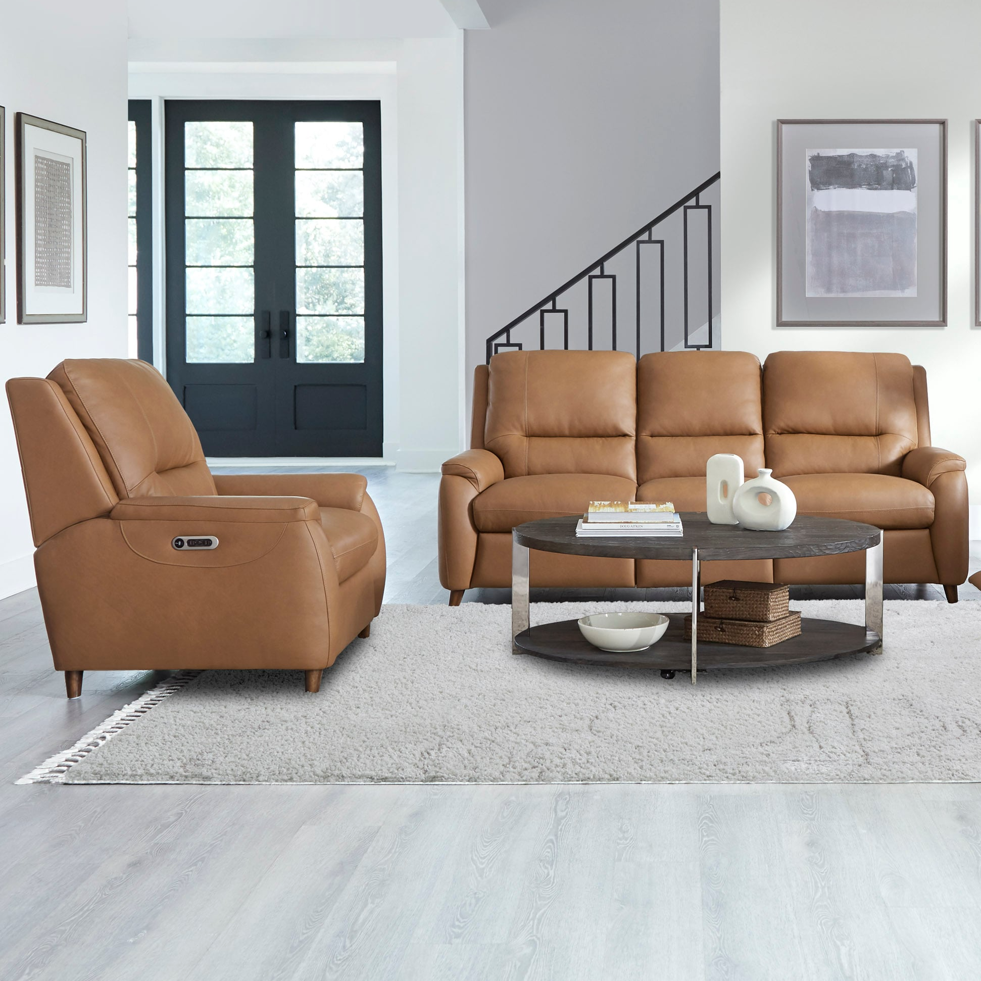 Power Reclining Sofa and Recliner Set