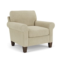 Transitional Chair with Tapered Legs