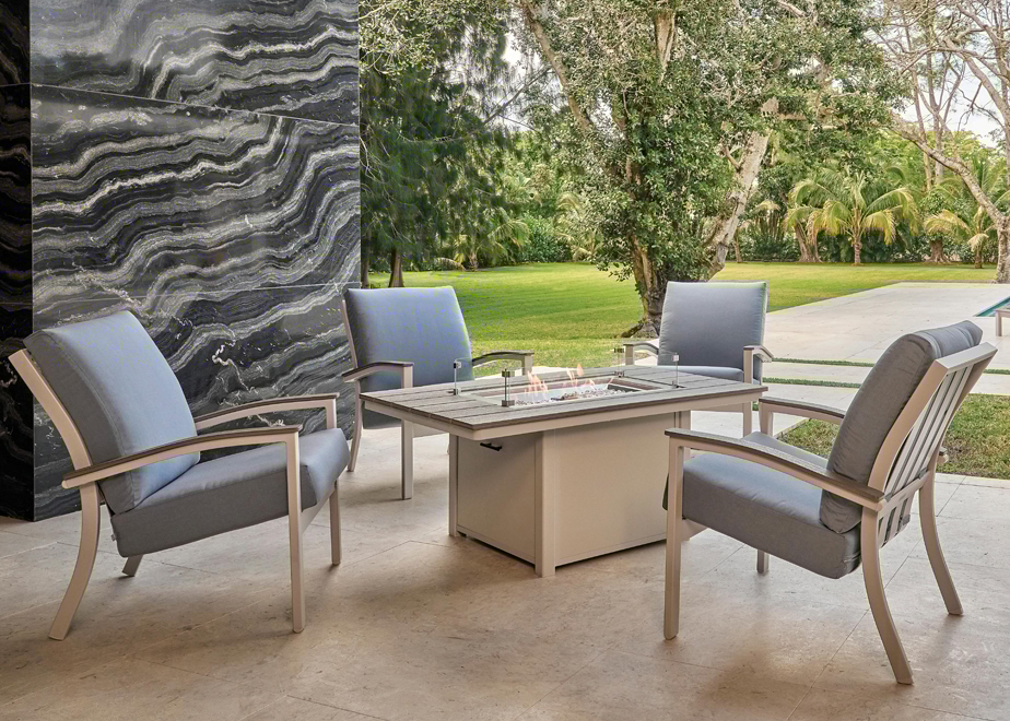 Cushioned Armchair w/Polymer Panel Arms