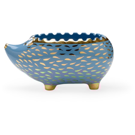 Hedgehog Bowl - Blue/Gold
