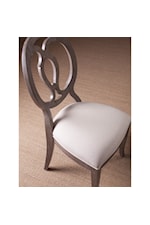 Artistica Cohesion Axiom Oval Back Side Chair with Upholstered Seat