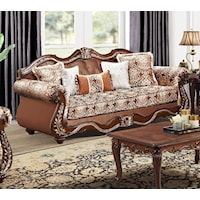 Traditional Sofa with Accent Pillows