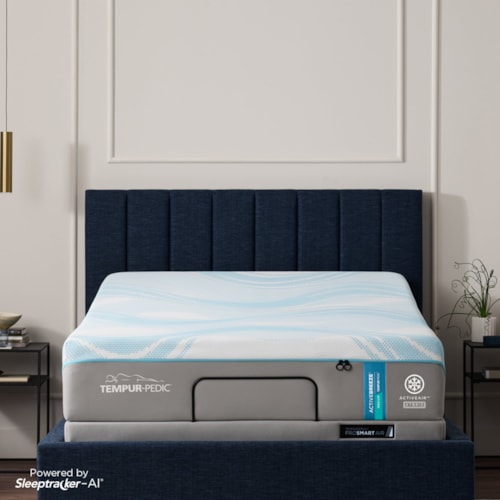Queen TEMPUR-ActiveBreeze® Medium Hybrid Mattress and TEMPUR-Ergo® ProSmart® Air Base