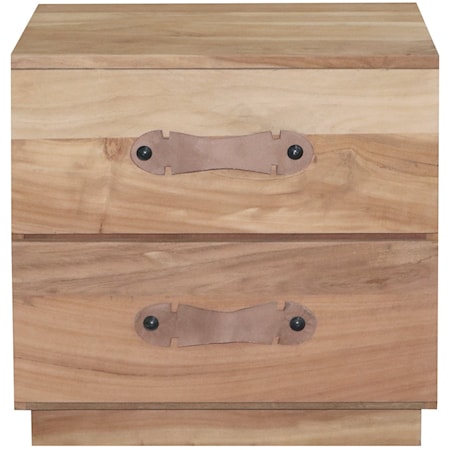 Rustic 2-Drawer Nightstand