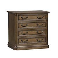 Traditional Lateral File with Fully Stained Interior Drawers