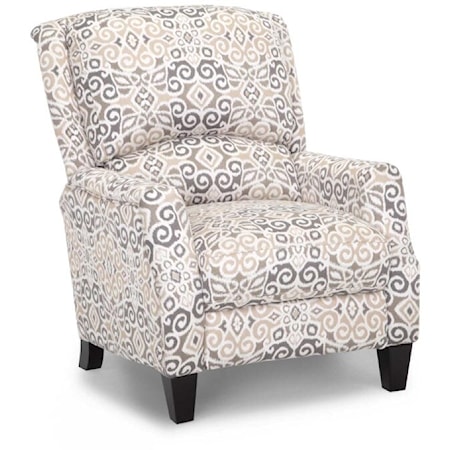 Casual Pushback Recliner with Tapered Legs