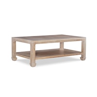 Transitional Bryan Coffee Table with Lower Shelf