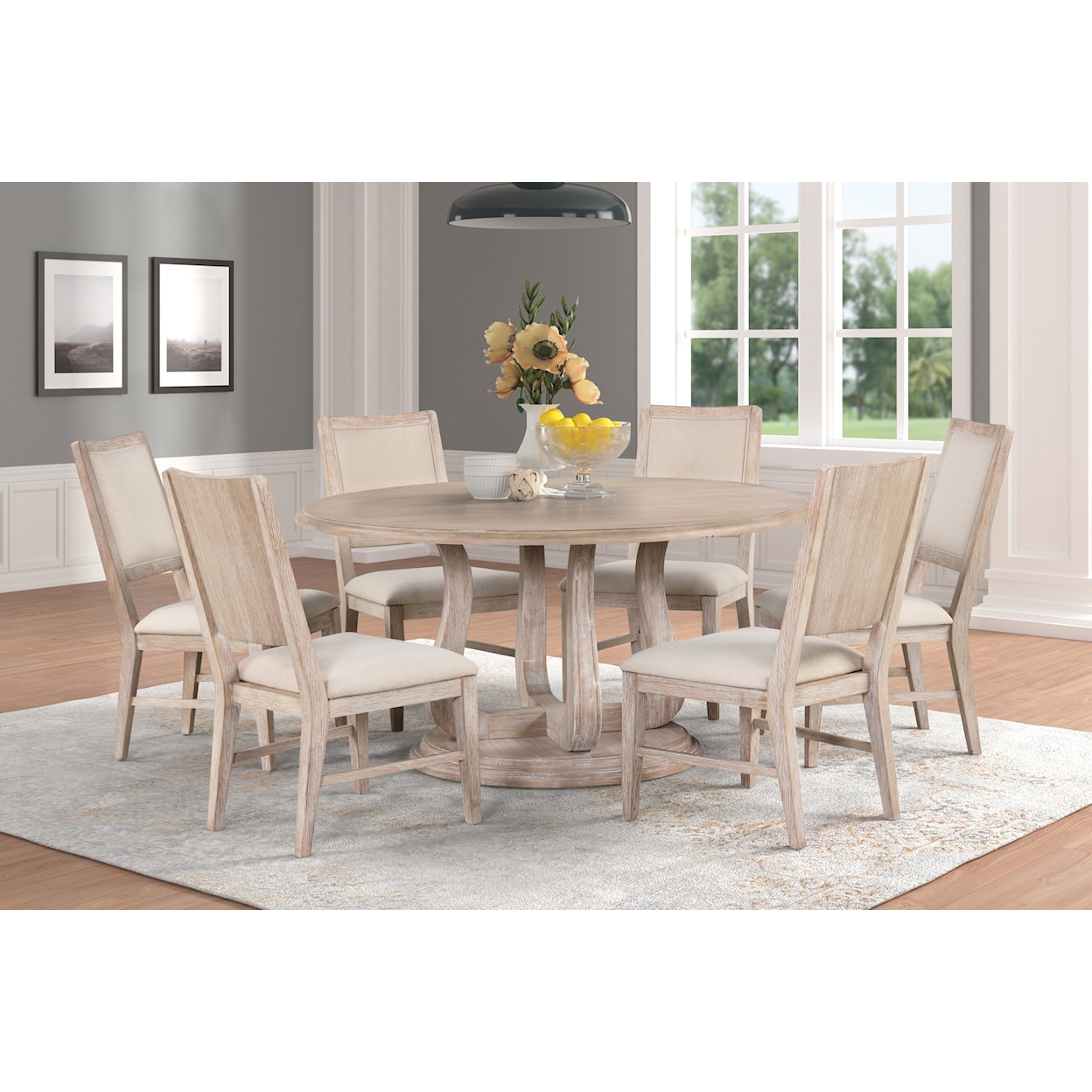 New Classic Furniture Swan Dining Table