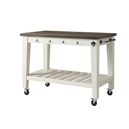 Two-Tone Kitchen Cart