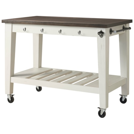 Two-Tone Kitchen Cart