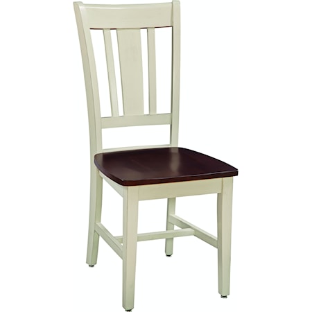 San Remo Side Chair in Espresso/Almond