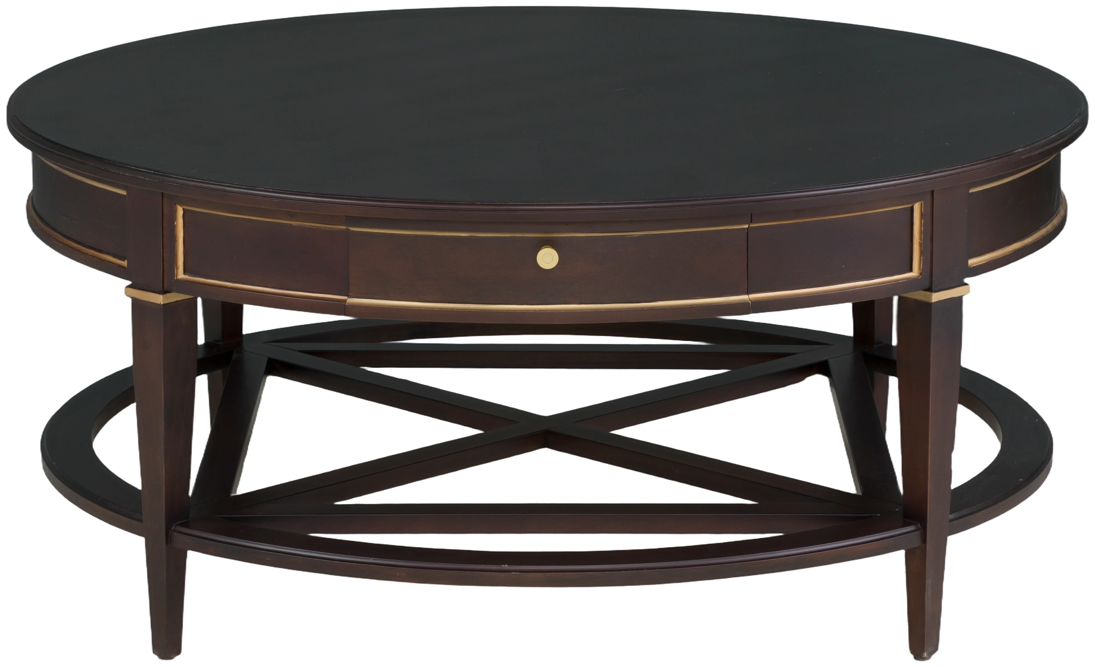 1-Drawer Round Cocktail Table