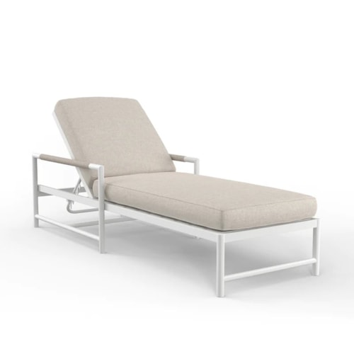 Coastal Outdoor Cushioned Chaise