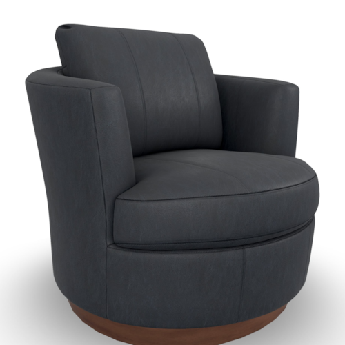 Mid-Century Modern Swivel Barrel Chair