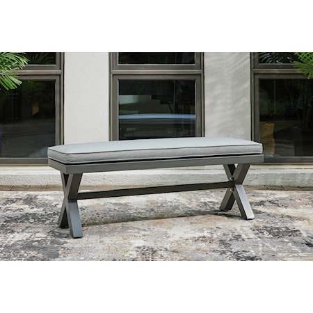 Outdoor Bench with Cushion