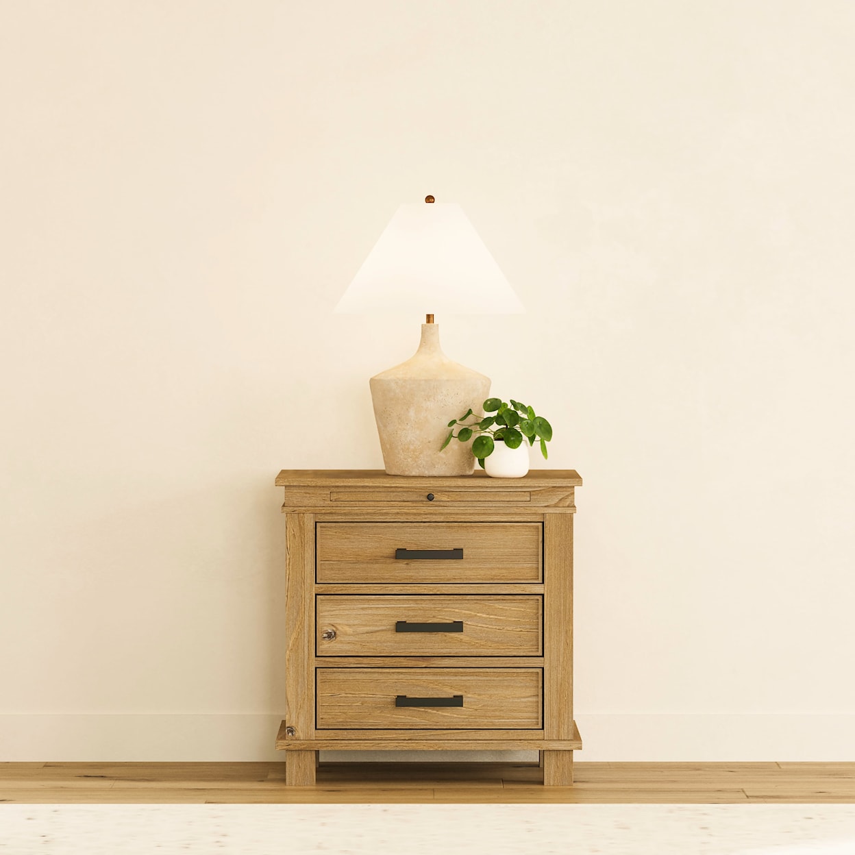 A-A Glacier Point 3-Drawer Nightstand