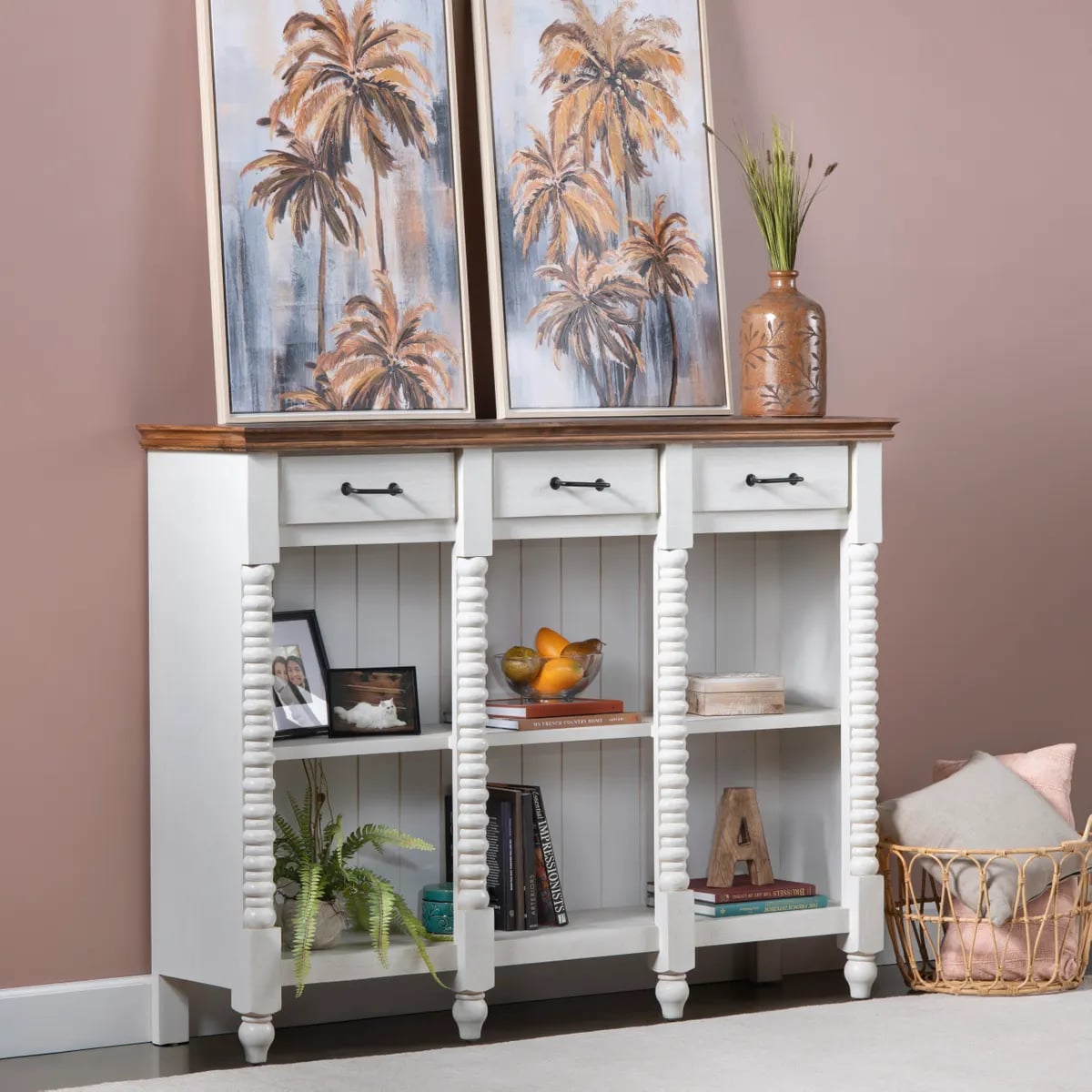Crestview Collection Ventura 3-Drawer Sideboard