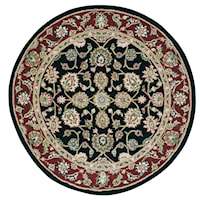 4'  Black Round Rug