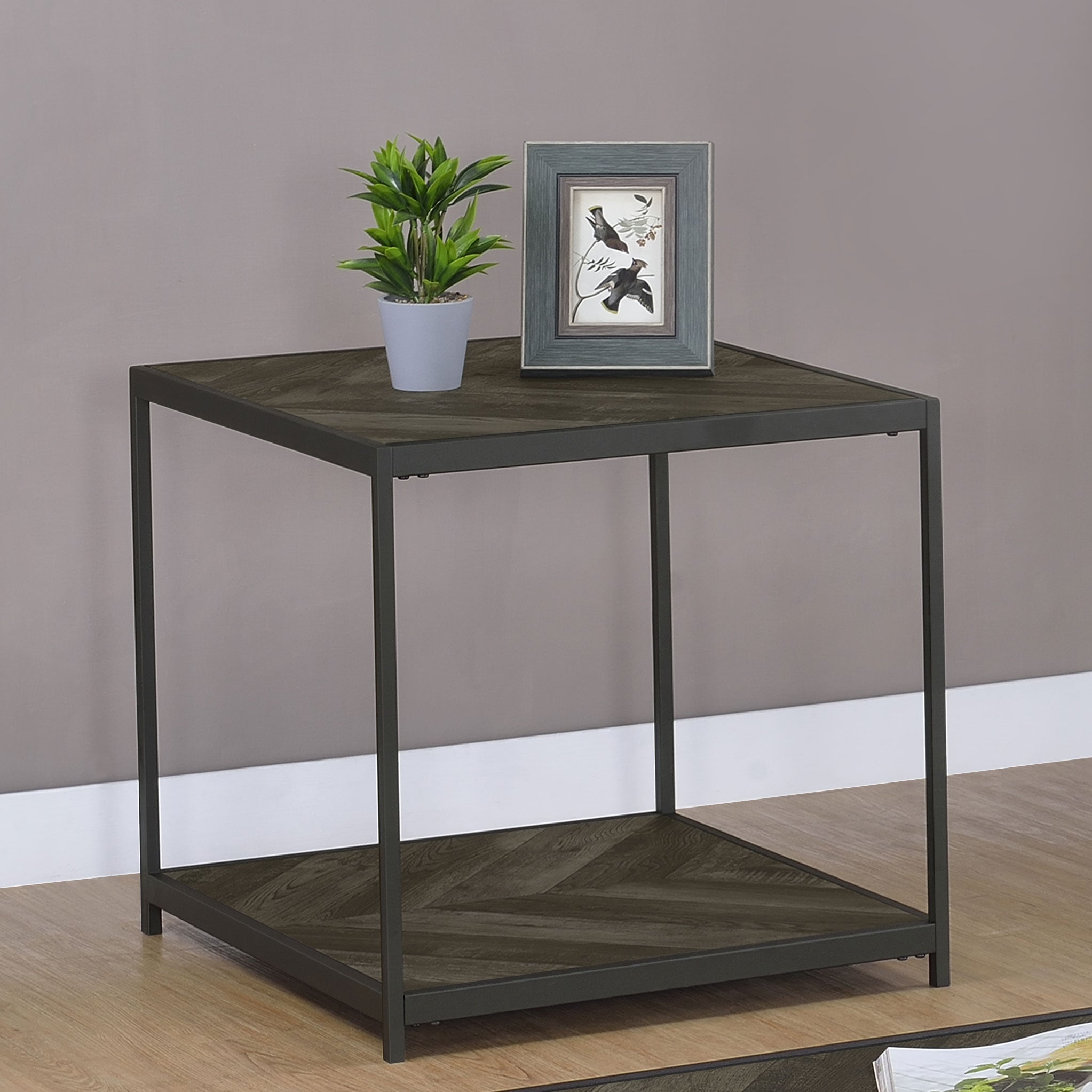 Beckley End Table Herringbone