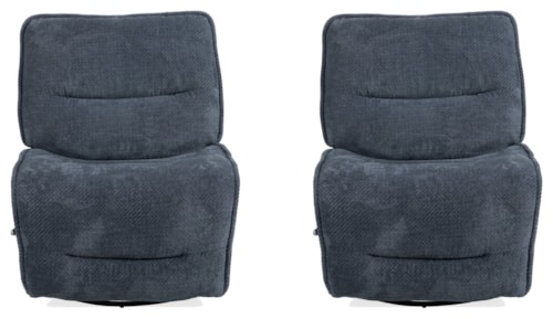 Contemporary Armless Swivel Glider Recliner (Set of 2)
