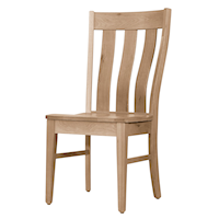 Farmhouse Vertical Slat Back Side Dining Chair