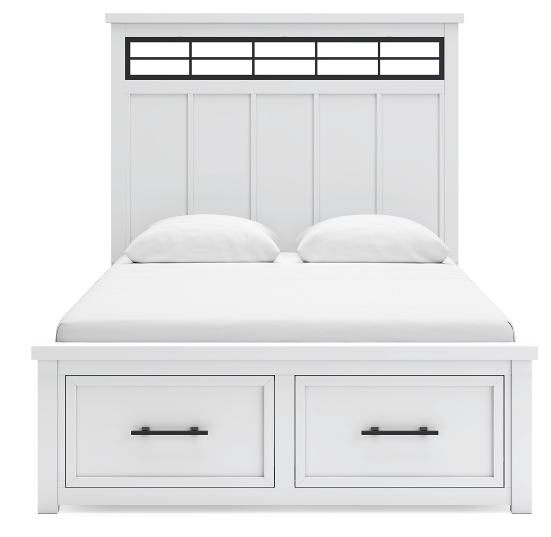 Queen Panel Storage Bed