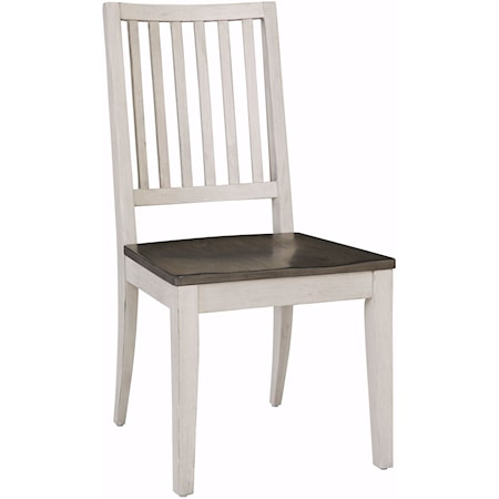 Farmhouse Dining Side Chair with Two-Tone Finish