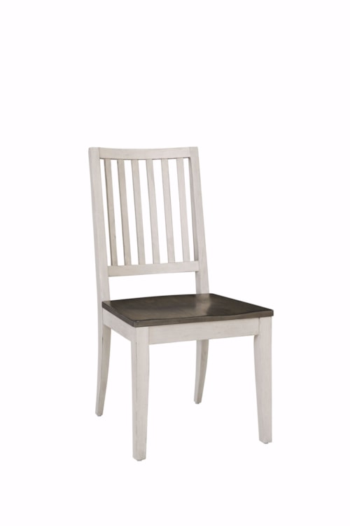 Farmhouse Dining Side Chair with Two-Tone Finish