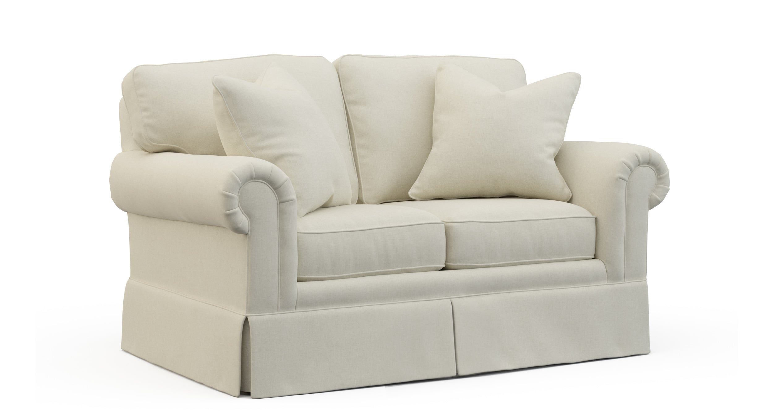 Traditional Sleeper Loveseat with Skirted Base