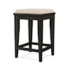 Durham Solid Accents Stool w/Upholstered Seat