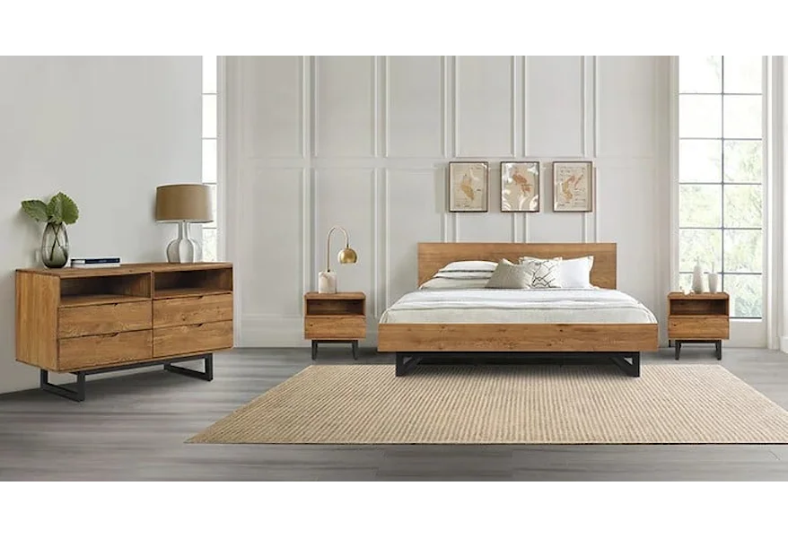 Aldo 4-Piece Queen Bedroom Set by Armen Living at Michael Alan Furniture & Design