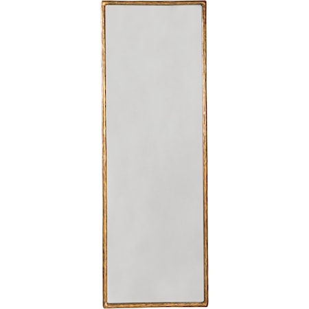 Floor Mirror in Antique Brass Finish