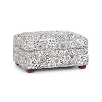 Transitional Accent Ottoman with Concealed Storage