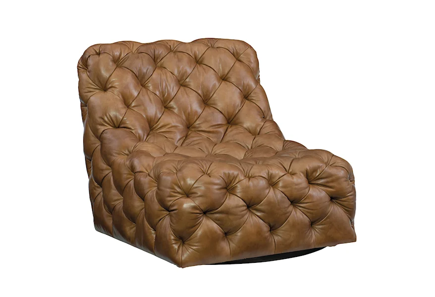 Bernhardt Living Rigby Leather Swivel Chair by Bernhardt at Janeen's Furniture Gallery