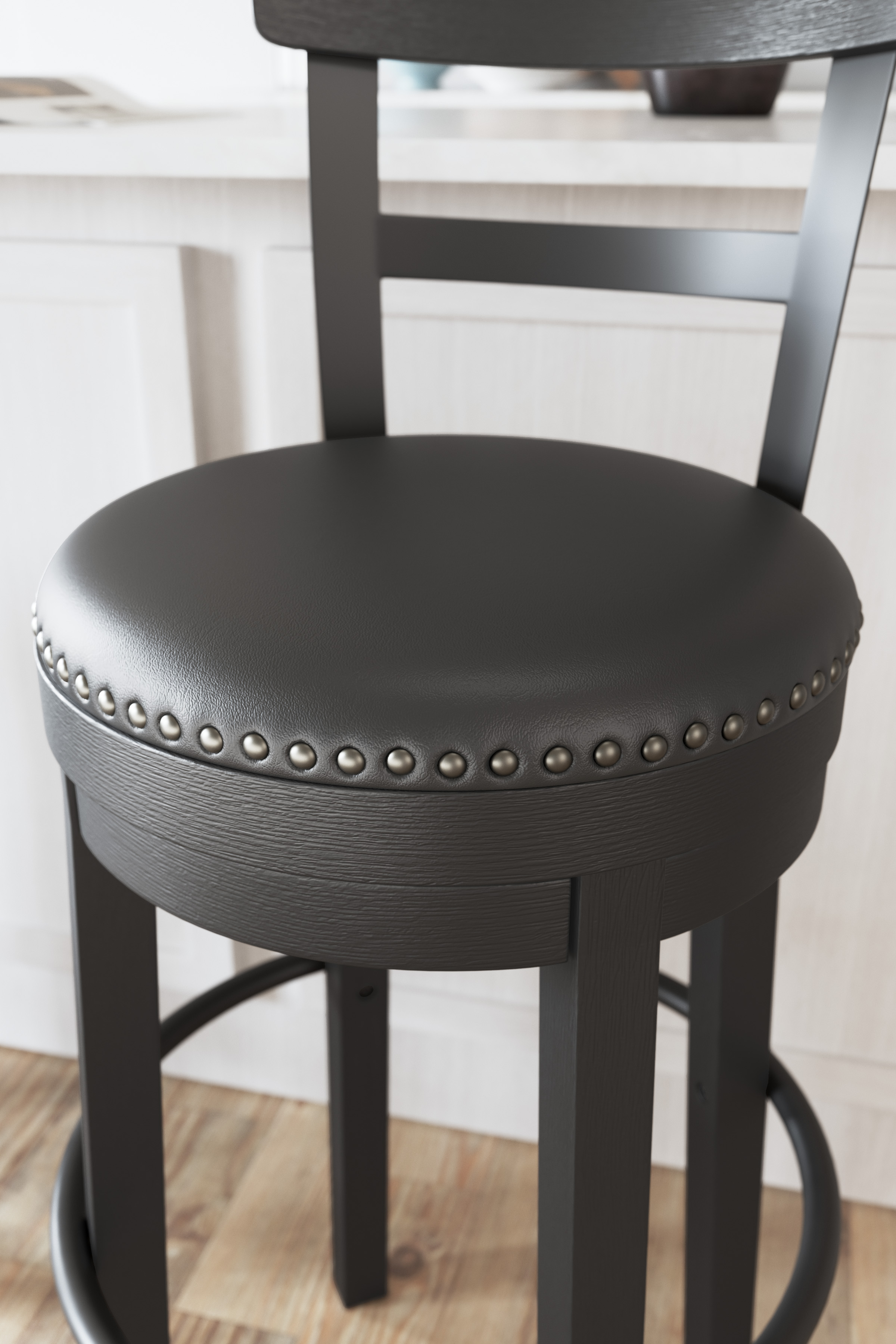 Valebeck upholstered outlet swivel barstool