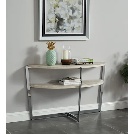 Contemporary Sofa Table with Metal Frame