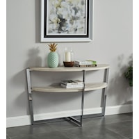 Contemporary Sofa Table with Metal Frame