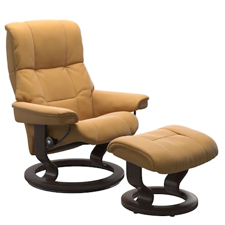 Large Reclining Chair with Classic Base