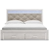 Ashley Furniture Signature Design Altyra King Storage Bed with Upholstered Headboard