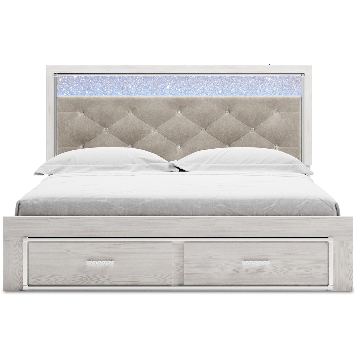 Benchcraft Altyra King Storage Bed with Upholstered Headboard