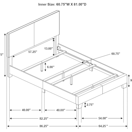 Queen Panel Bed