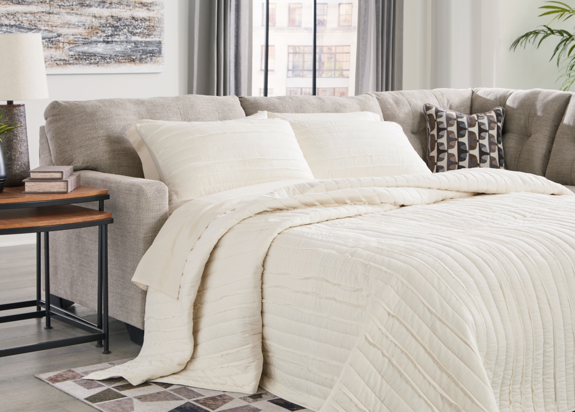 2-Piece Sleeper Sectional With Chaise