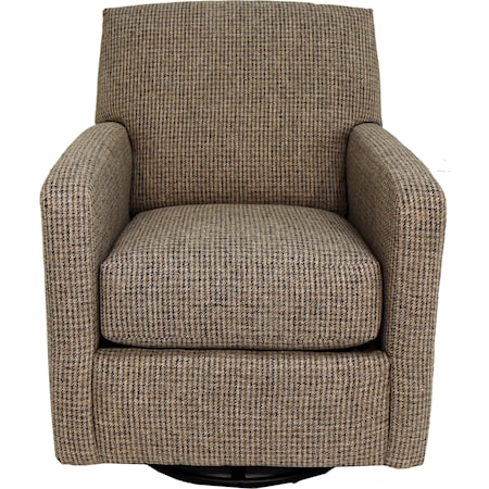 Contemporary Swivel Glider with Track Arms