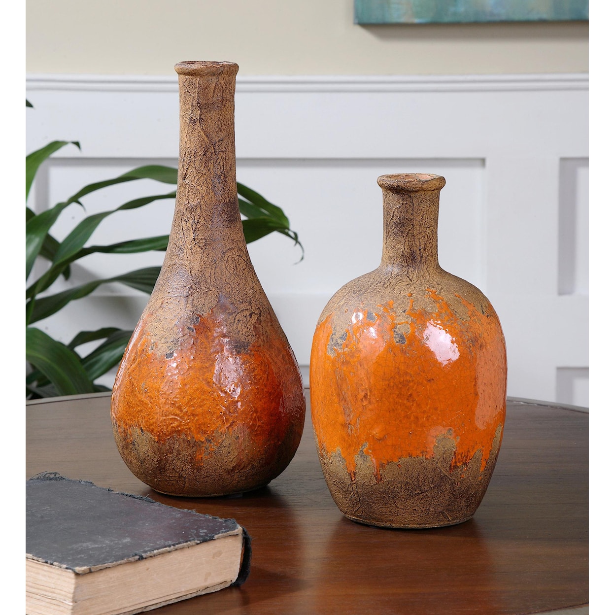 Uttermost Accessories - Vases and Urns Kadam Ceramic Vases, Set of  2
