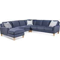 Transitional Large Chaise Sectional
