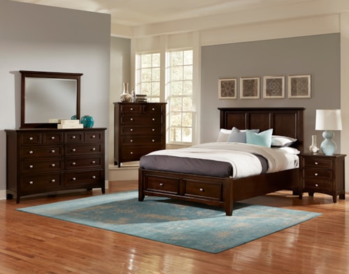 Transitional Queen Bedroom Group with Storage Bed