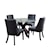 Powell Adler Contemporary Adler 5-Piece Dining Set with Upholstered Chairs
