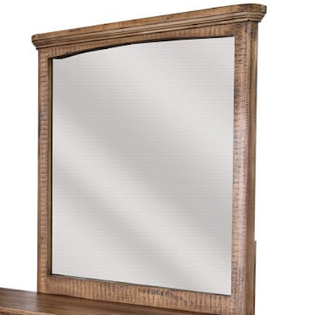 Dresser Mirror with Brown Mirror Trim